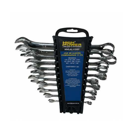 Kit de Llaves Combinadas SAE 11 Piezas HIGH POWER