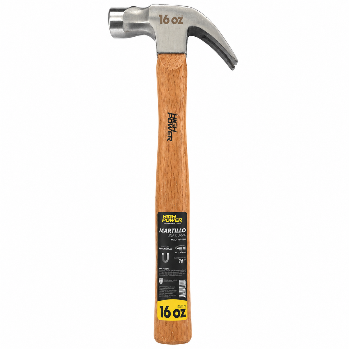 Martillo Reforzado Curvo 16 oz HIGH POWER