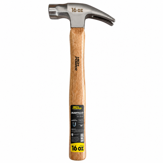 Martillo Reforzado 16 oz Cabeza Recta HIGH POWER