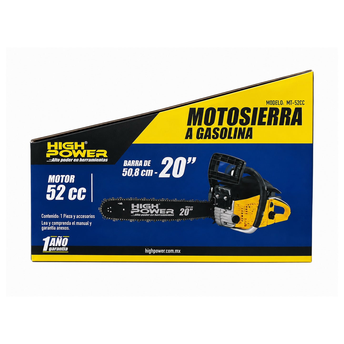 Motosierra a Gasolina 20" 52 cc 2 Tiempos HIGH POWER