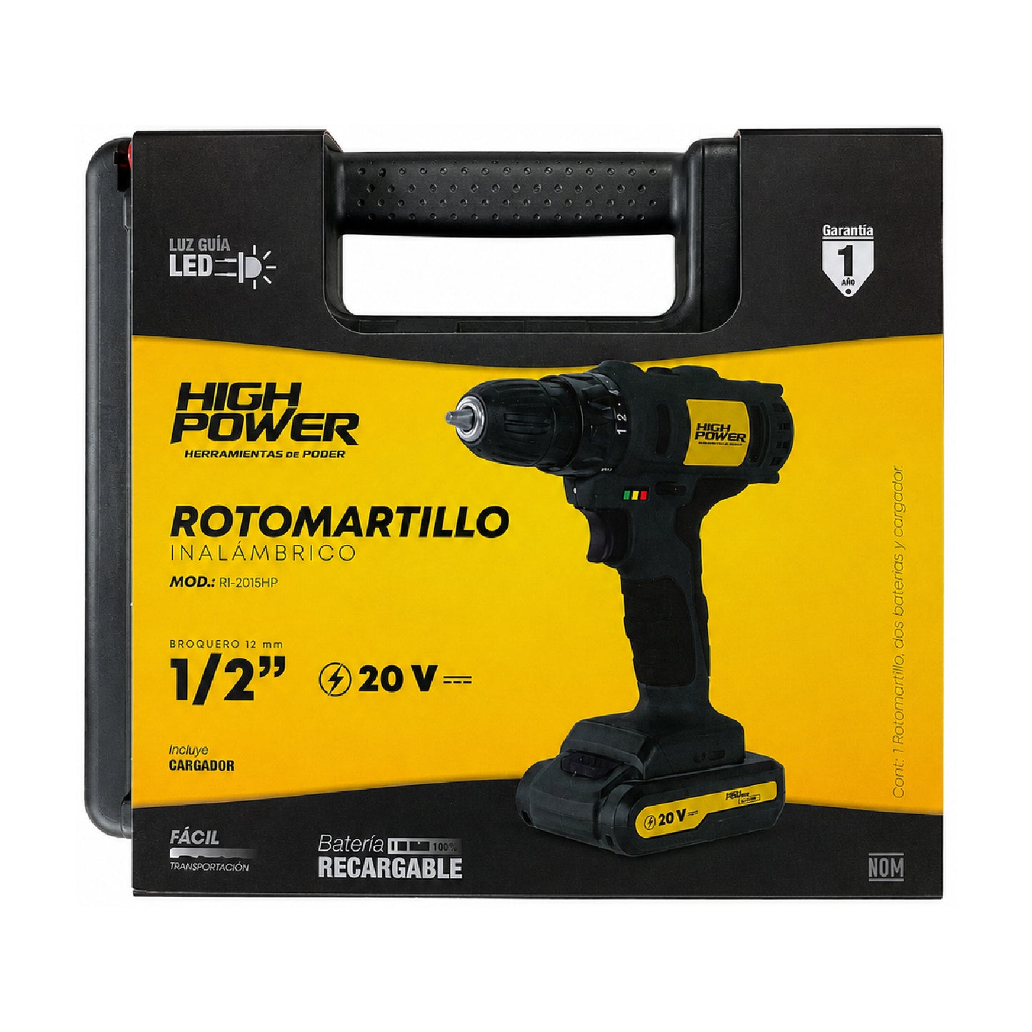 Taladro Rotomartillo Inalámbrico 1/2" 20V HIGH POWER