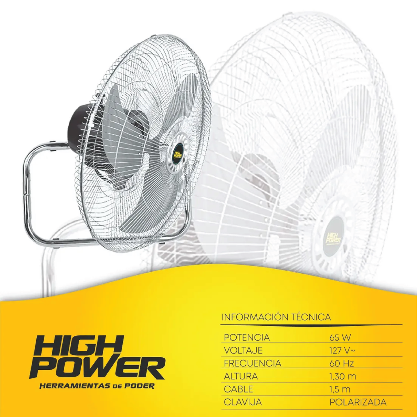 Ventilador 3 en 1 de 18" 55 W HIGH POWER