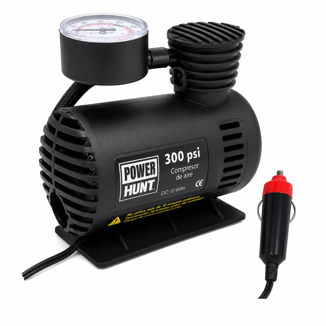 Compresor de Aire Portátil 12V 300 PSI POWER HUNT