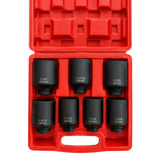 Kit de Dados Impacto 1/2” 1-3/8” a 1-3/4” 7 Piezas