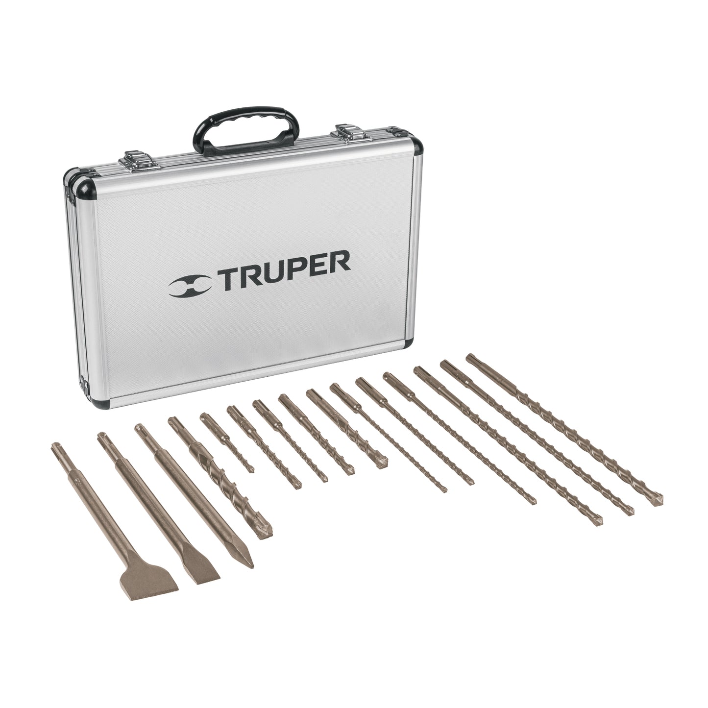 Kit de Brocas y Cinceles SDS Plus 15 Piezas en Estuche TRUPER