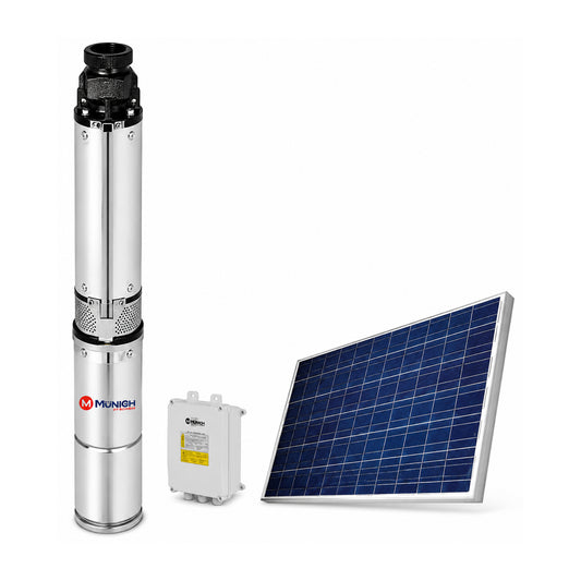 Kit de Bomba Sumergible Solar 1/2 HP para Pozo Profundo MUNICH