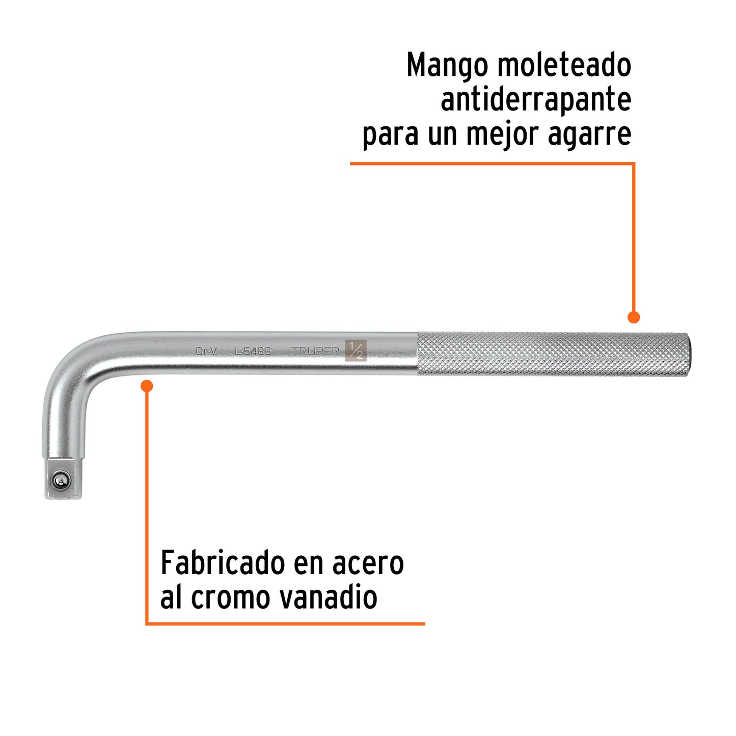 Mango en L 1/2" x 9" TRUPER