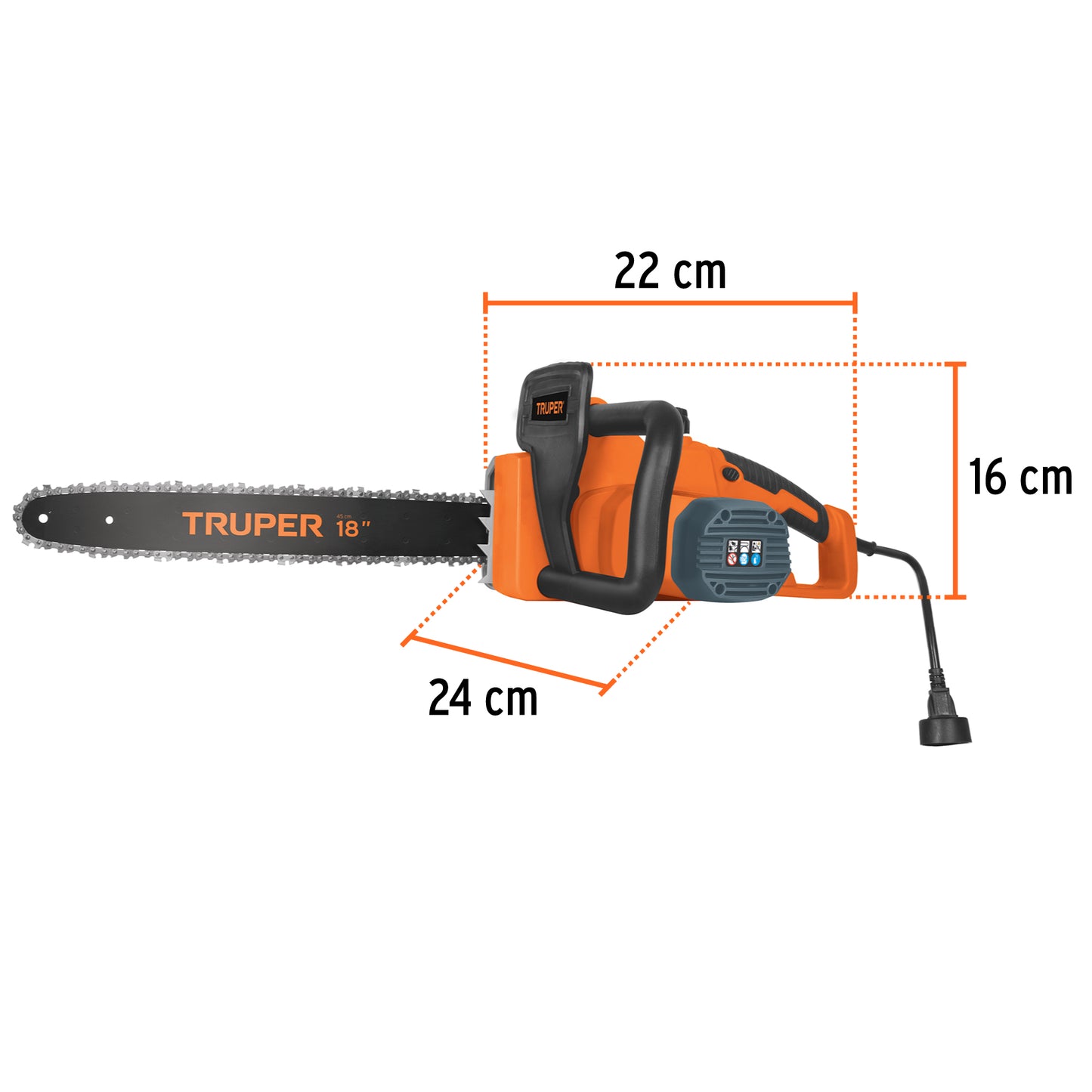 Motosierra Eléctrica 18" 1600 W TRUPER