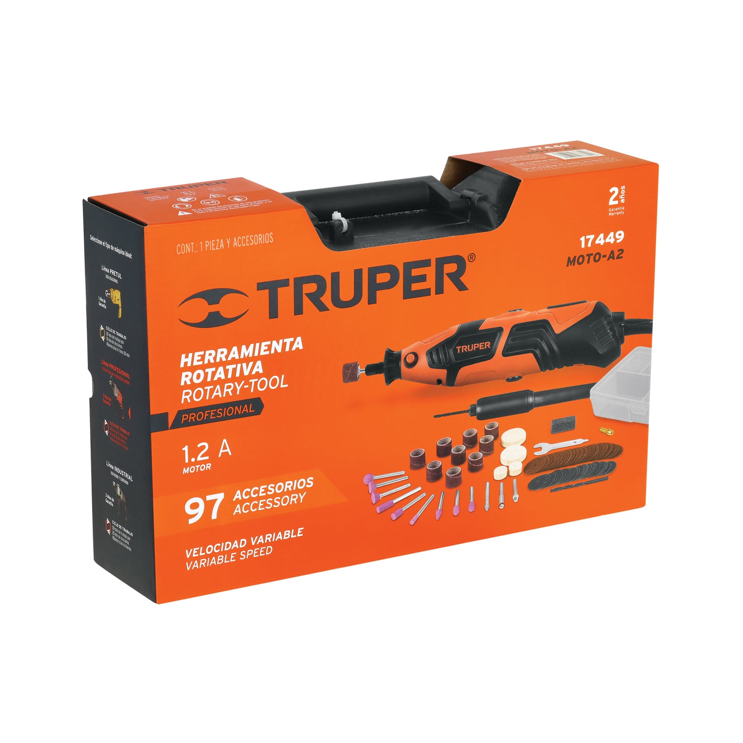 Herramienta Rotativa 150W con 97 Accesorios TRUPER