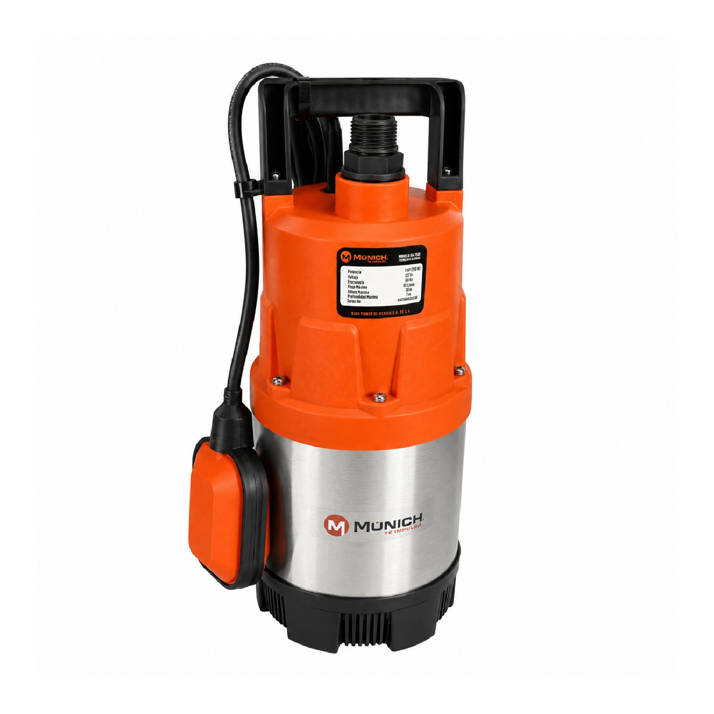 Bomba Sumergible 1 HP para Agua Limpia MUNICH