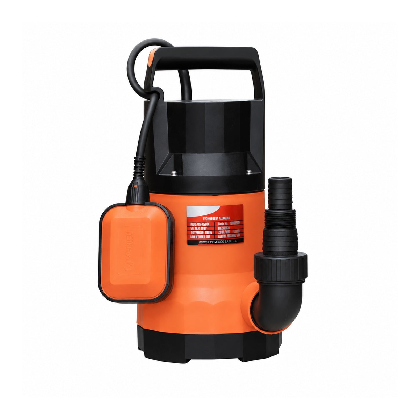 Bomba Sumergible 1 HP con Flotador para Agua Limpia MUNICH