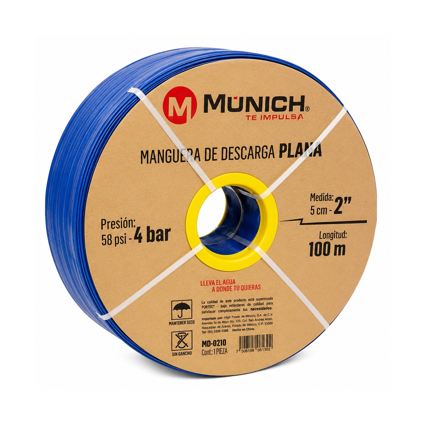 Manguera Plana para Bombeo 2" x 100 m MUNICH