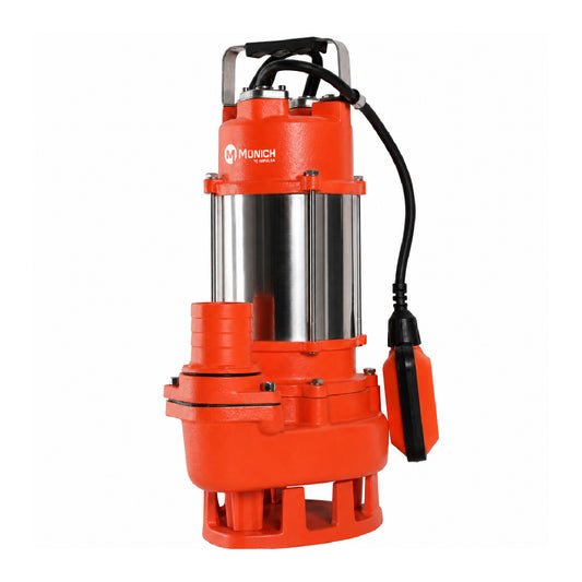 Bomba Sumergible de Acero Inoxidable 1 HP con Flotador para Agua Sucia MUNICH
