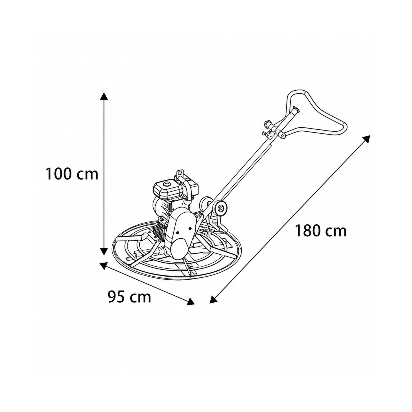 Allanadora de Concreto Motor Loncin 6.5 HP OAKLAND