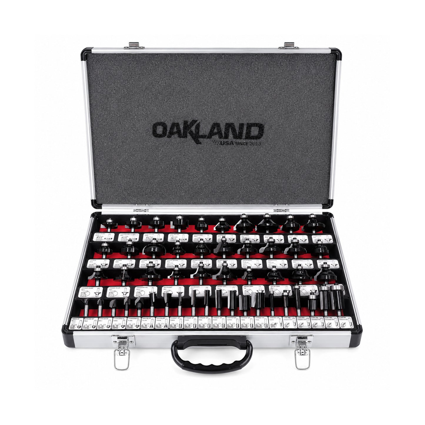 Kit de Brocas para Router 50 Piezas con Vástago 1/4" OAKLAND