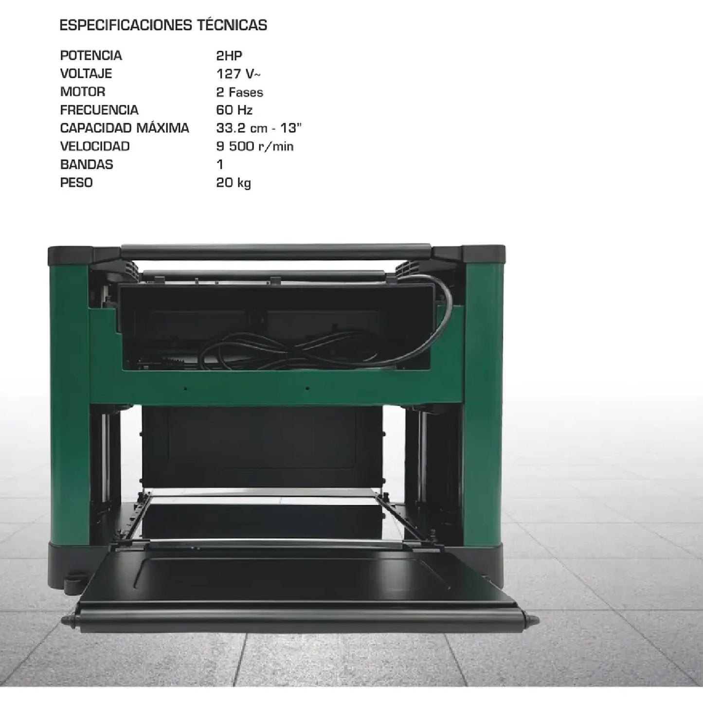 Cepillo de Banco para Madera 13" 2HP OAKLAND