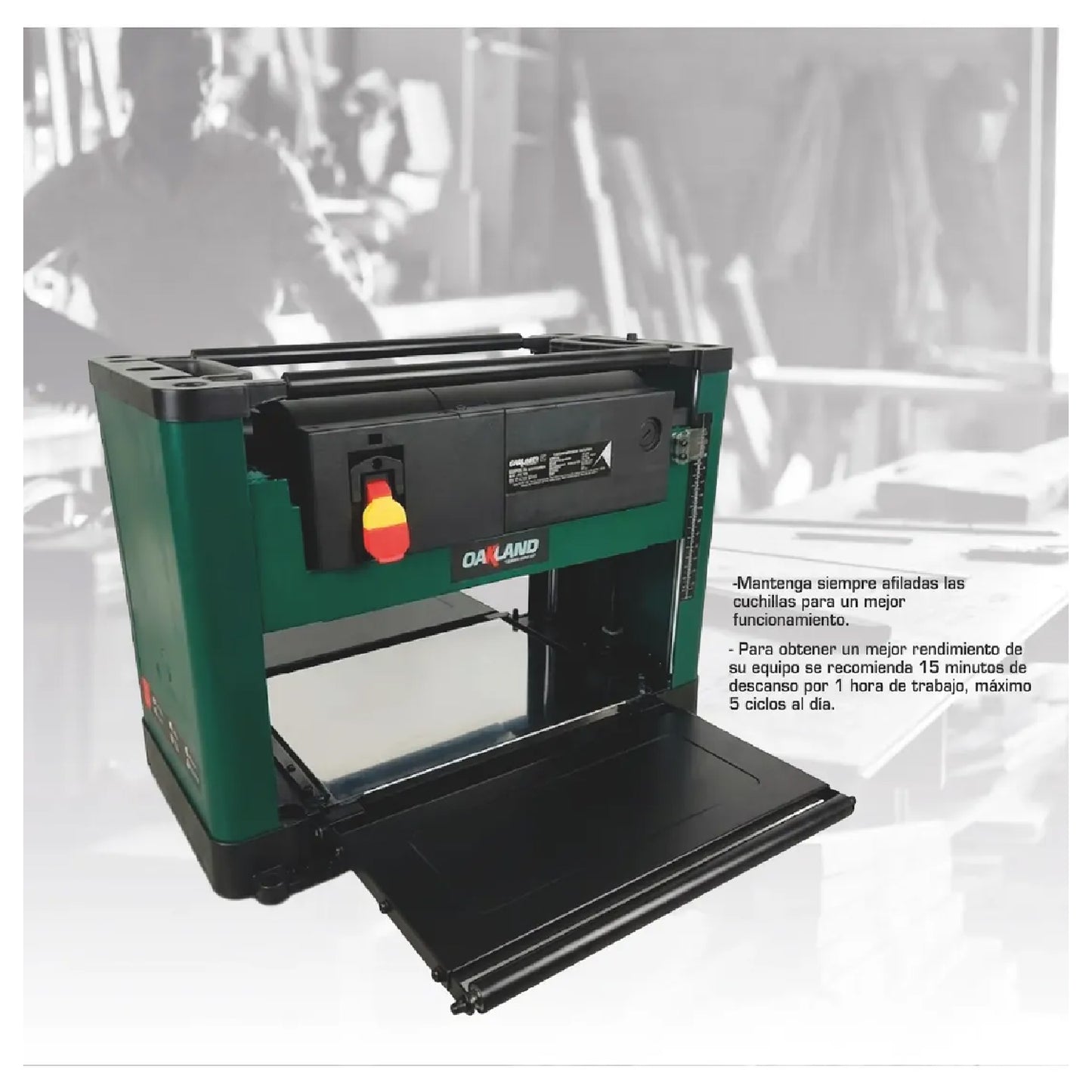 Cepillo de Banco para Madera 13" 2HP OAKLAND