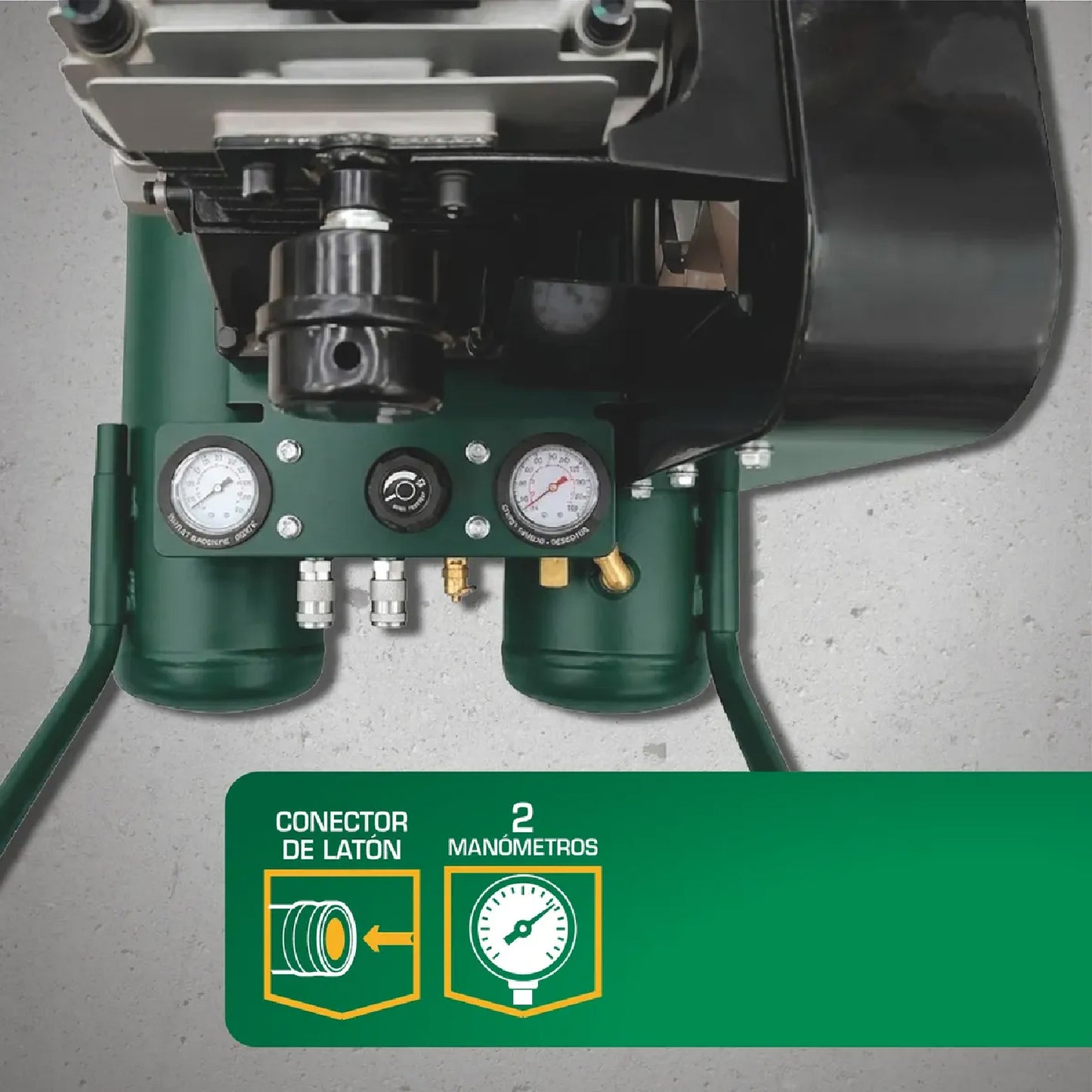 Compresor de Aire a Gasolina 6.5HP Doble Tanque 32 L OAKLAND