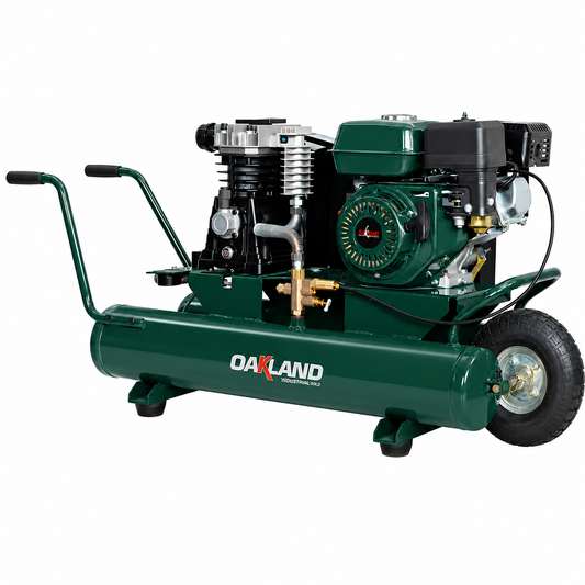 Compresor de Aire a Gasolina 6.5HP Doble Tanque 32 L OAKLAND