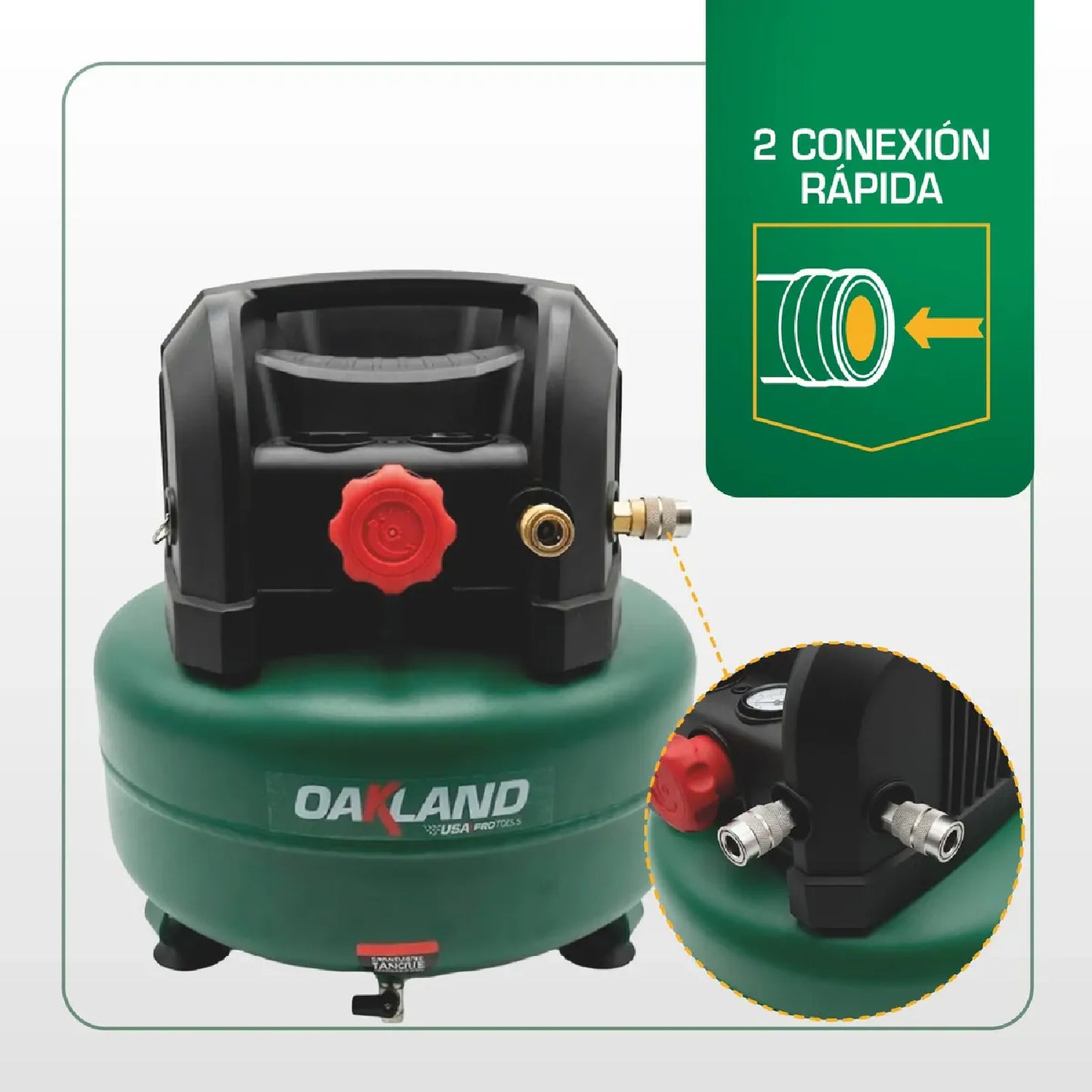 Compresor de Aire Libre de Aceite 24 L 2HP OAKLAND