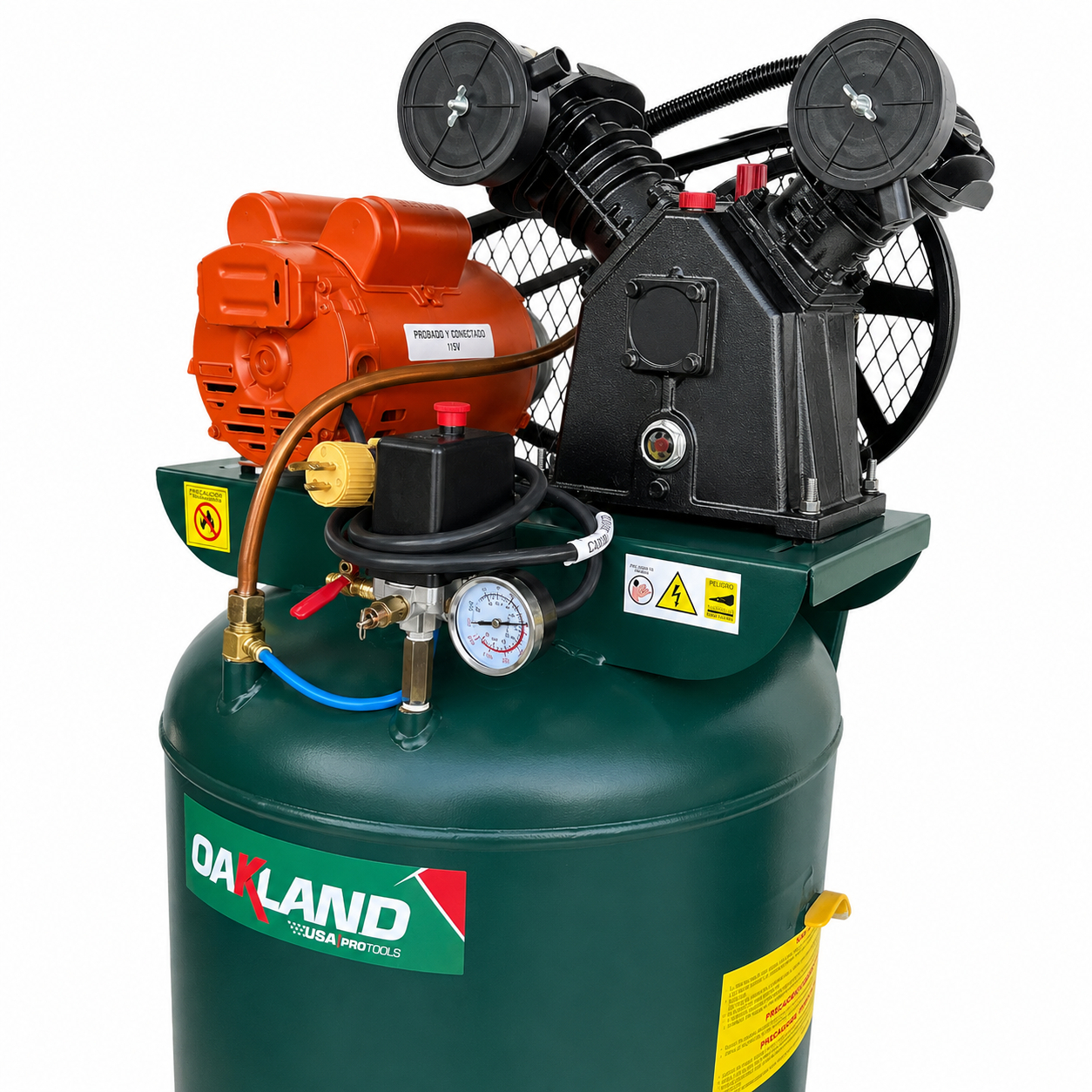 Compresor de Aire con Ruedas 5 HP 200 L 110/220V OAKLAND