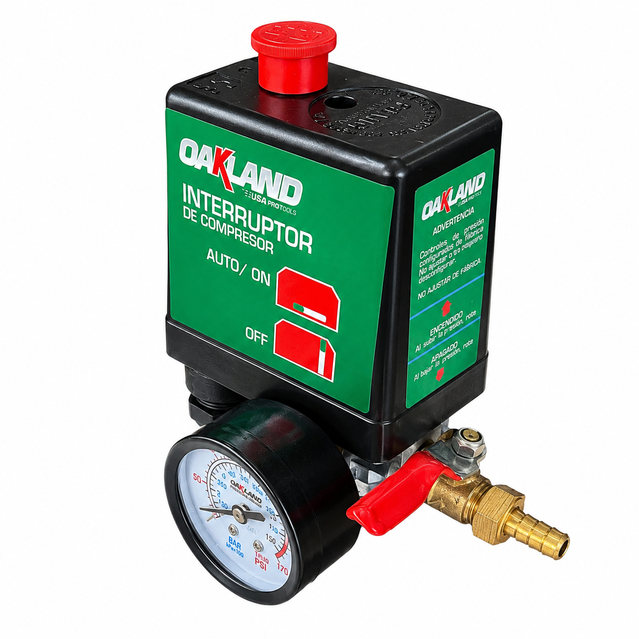 Compresor de Aire Libre de Aceite 1 HP 50 L Silencioso OAKLAND