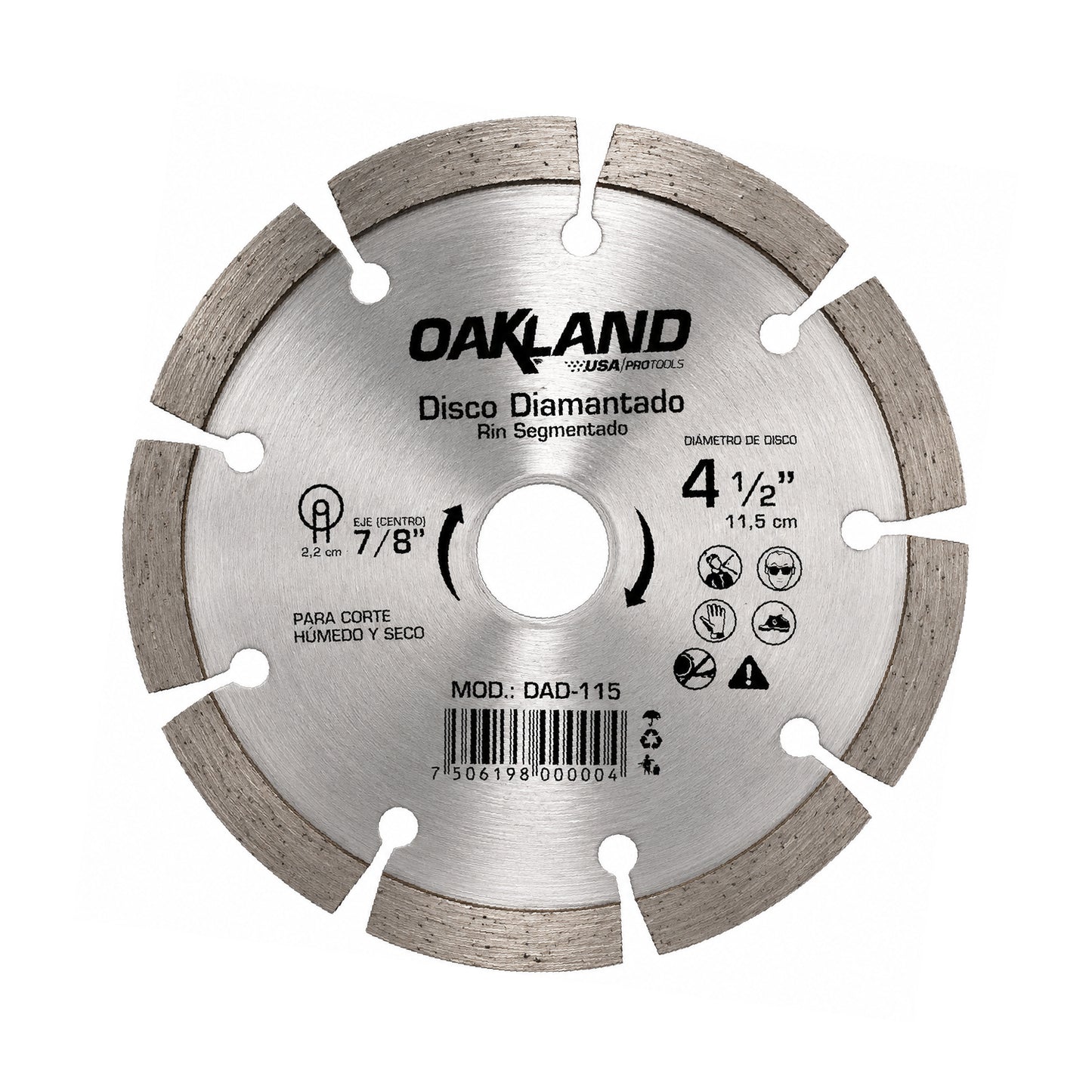 Disco Diamantado Segmentado 4-1/2" OAKLAND