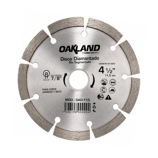 Disco Diamantado Segmentado 4-1/2" OAKLAND
