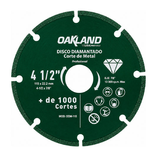 Disco Diamantado para Corte de Metal 4-1/2" OAKLAND