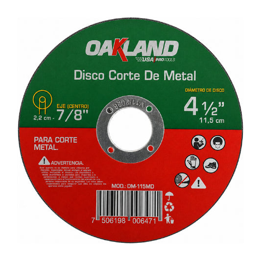 Disco de Corte para Metal e Inox 4-1/2" OAKLAND