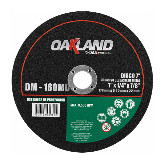 Disco de Corte Delgado para Metal 7" OAKLAND