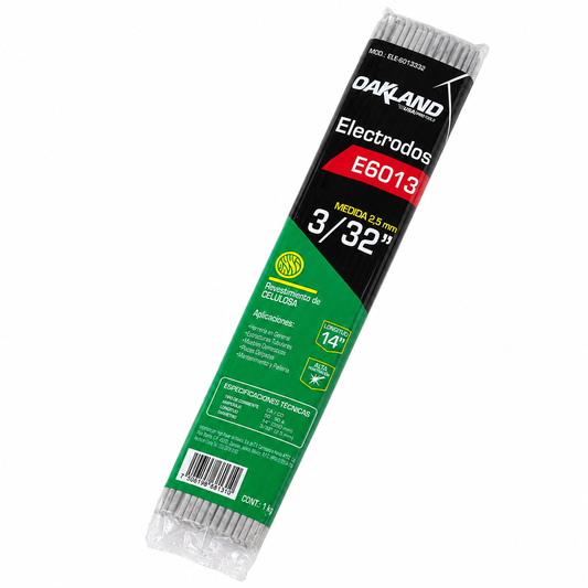 Electrodo Recubierto de Acero al Carbon 6013 3/32" 1 kg OAKLAND