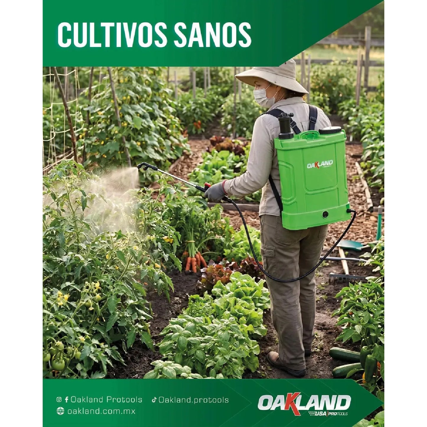 Fumigadora Eléctrica y Manual 20 L Tipo Mochila OAKLAND