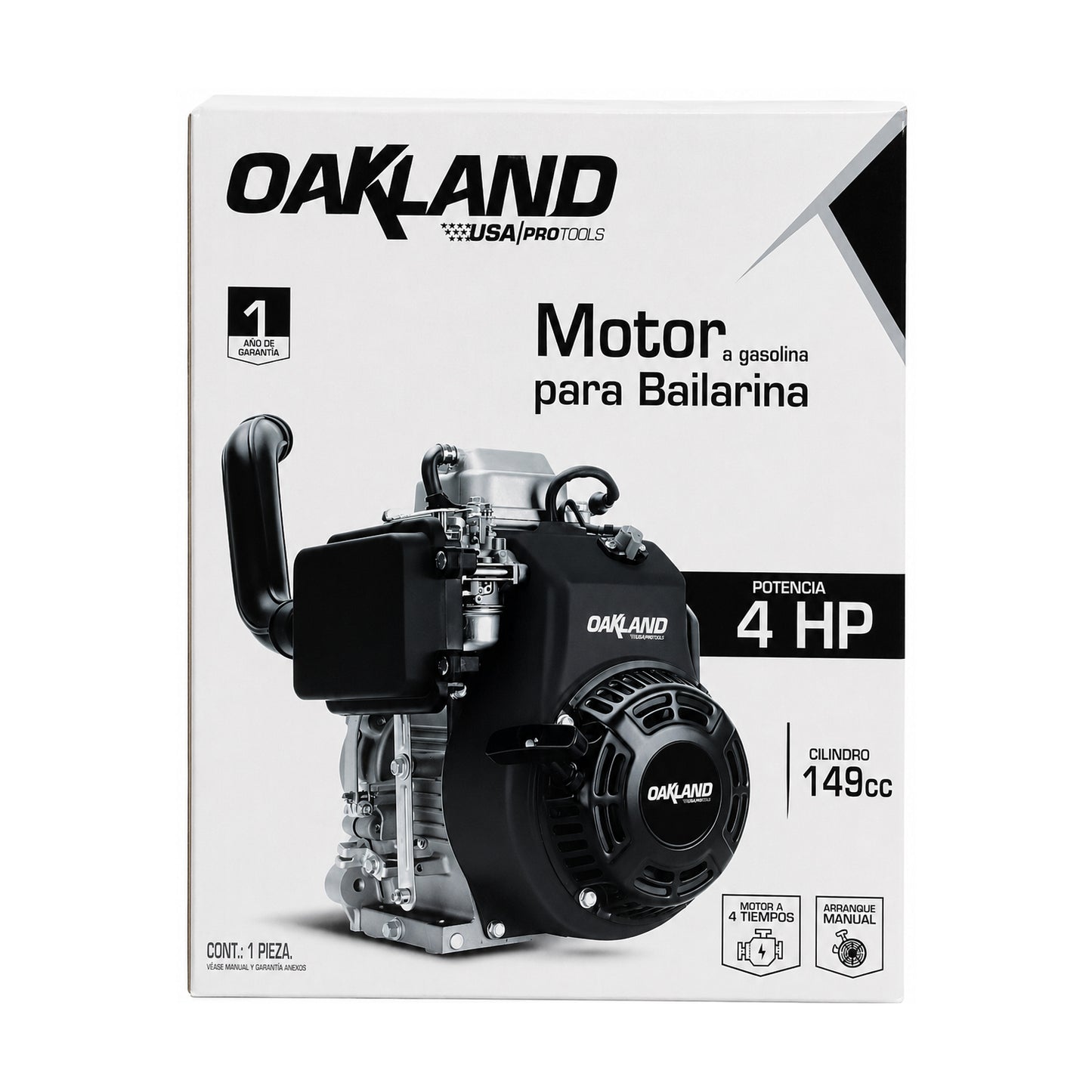 Motor para Bailarina Vertical a Gasolina 149 cc 4 HP OAKLAND