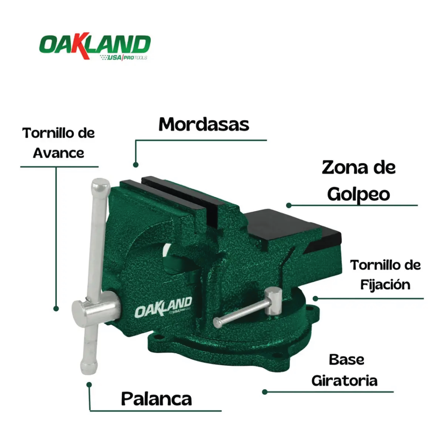 Tornillo de Banco Uso Rudo #6 OAKLAND