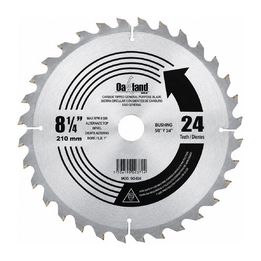Disco Sierra Circular 8-1/4" 24 Dientes OAKLAND
