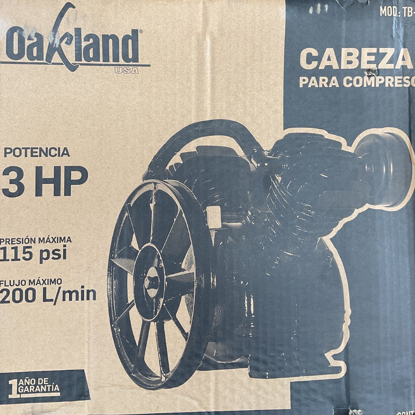 Cabezal Redondo en V para Compresor 3 HP OAKLAND