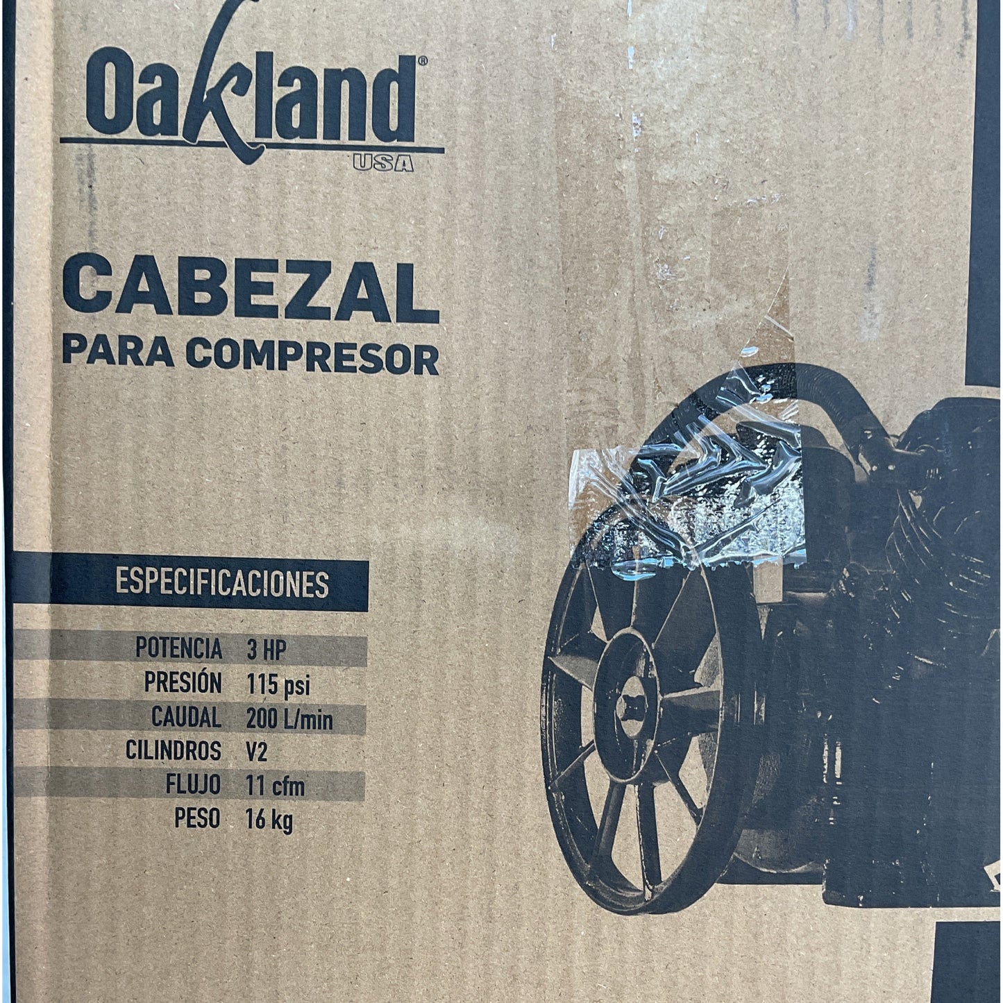 Cabezal Redondo en V para Compresor 3 HP OAKLAND