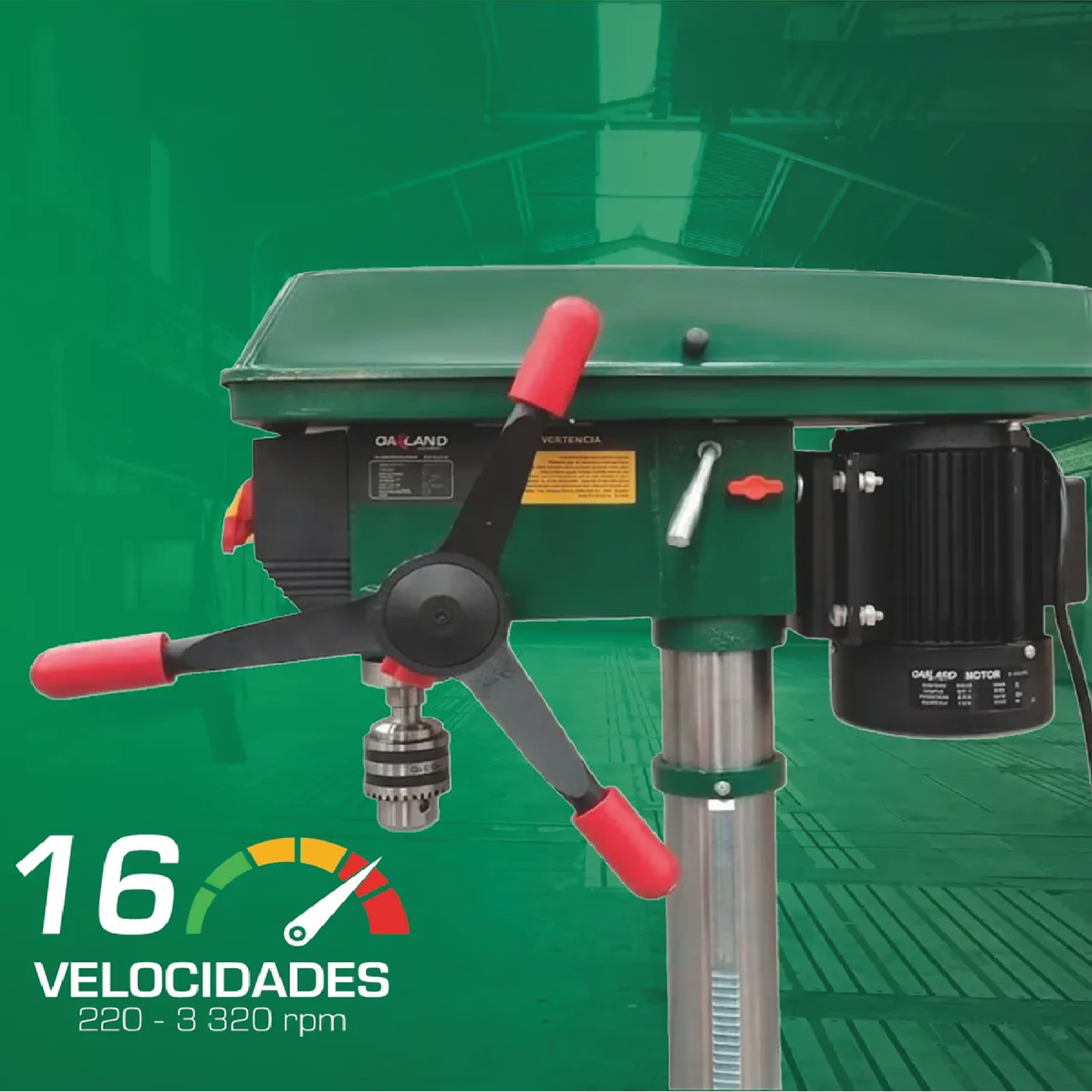Taladro de Piso 16 Vel 5/8" OAKLAND