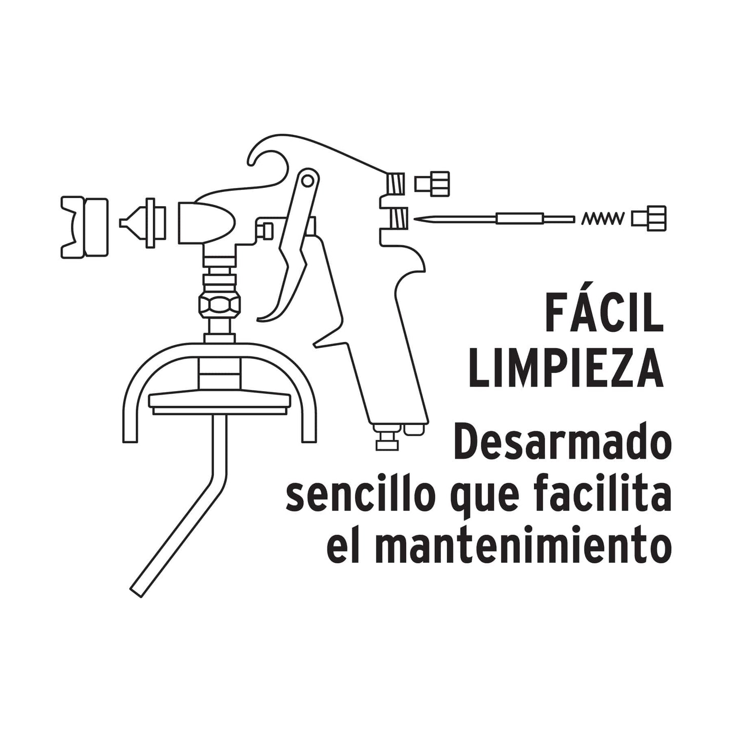 Pistola para Pintar Baja Presión 1 L 1.5 mm TRUPER