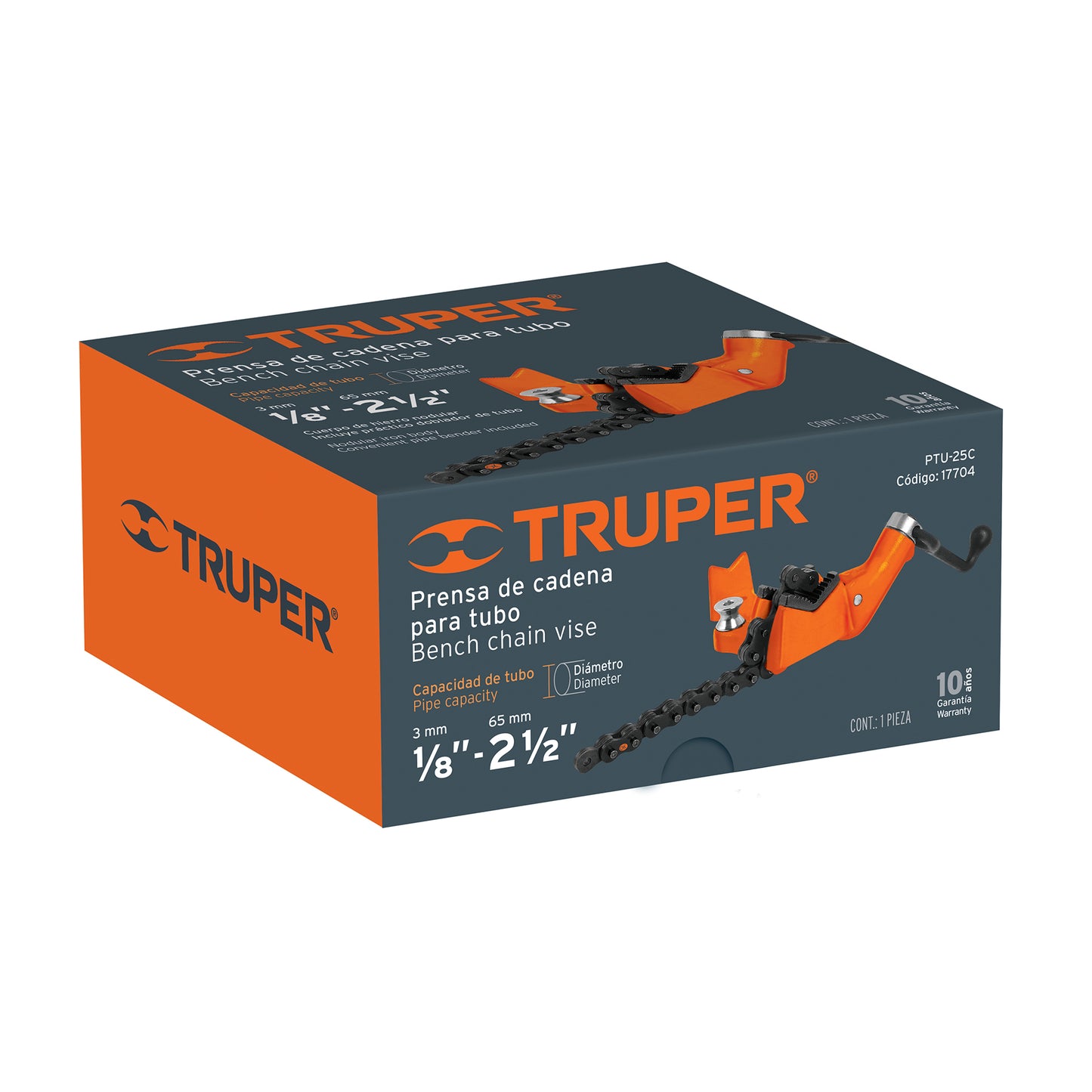 Prensa de Cadena para Tubo 2-1/2" TRUPER