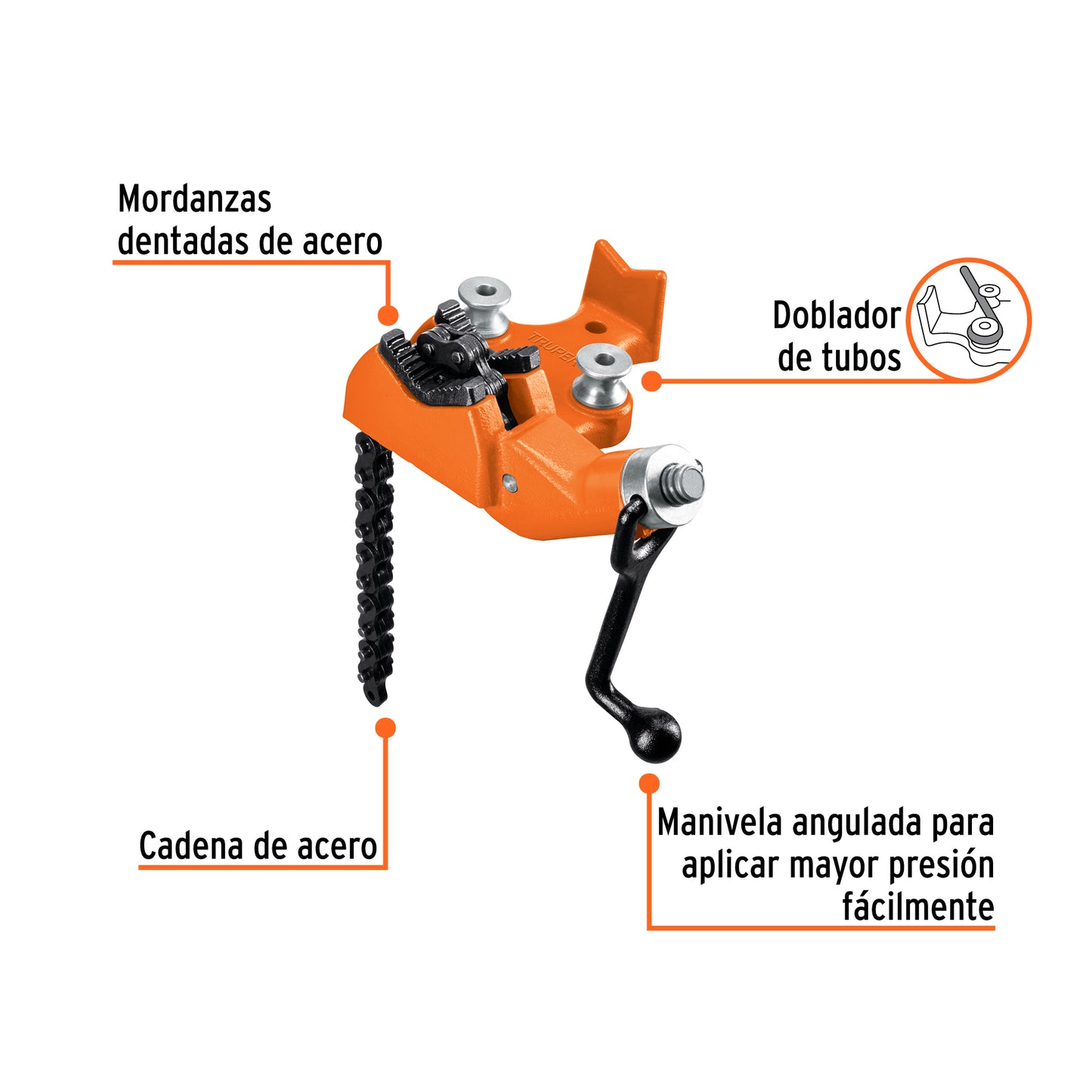 Prensa de Cadena para Tubo 2-1/2" TRUPER