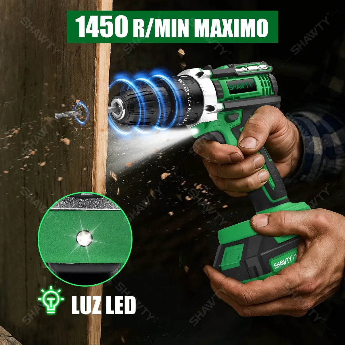 Taladro Rotomartillo Inalámbrico 20V SHAWTY