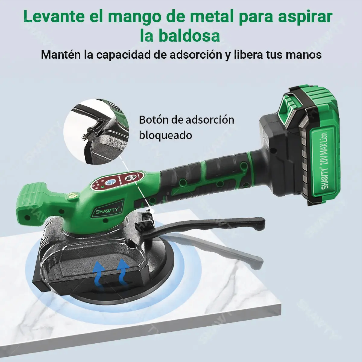 Vibrador para Cerámica 20V con 2 Baterías y Cargador SHAWTY