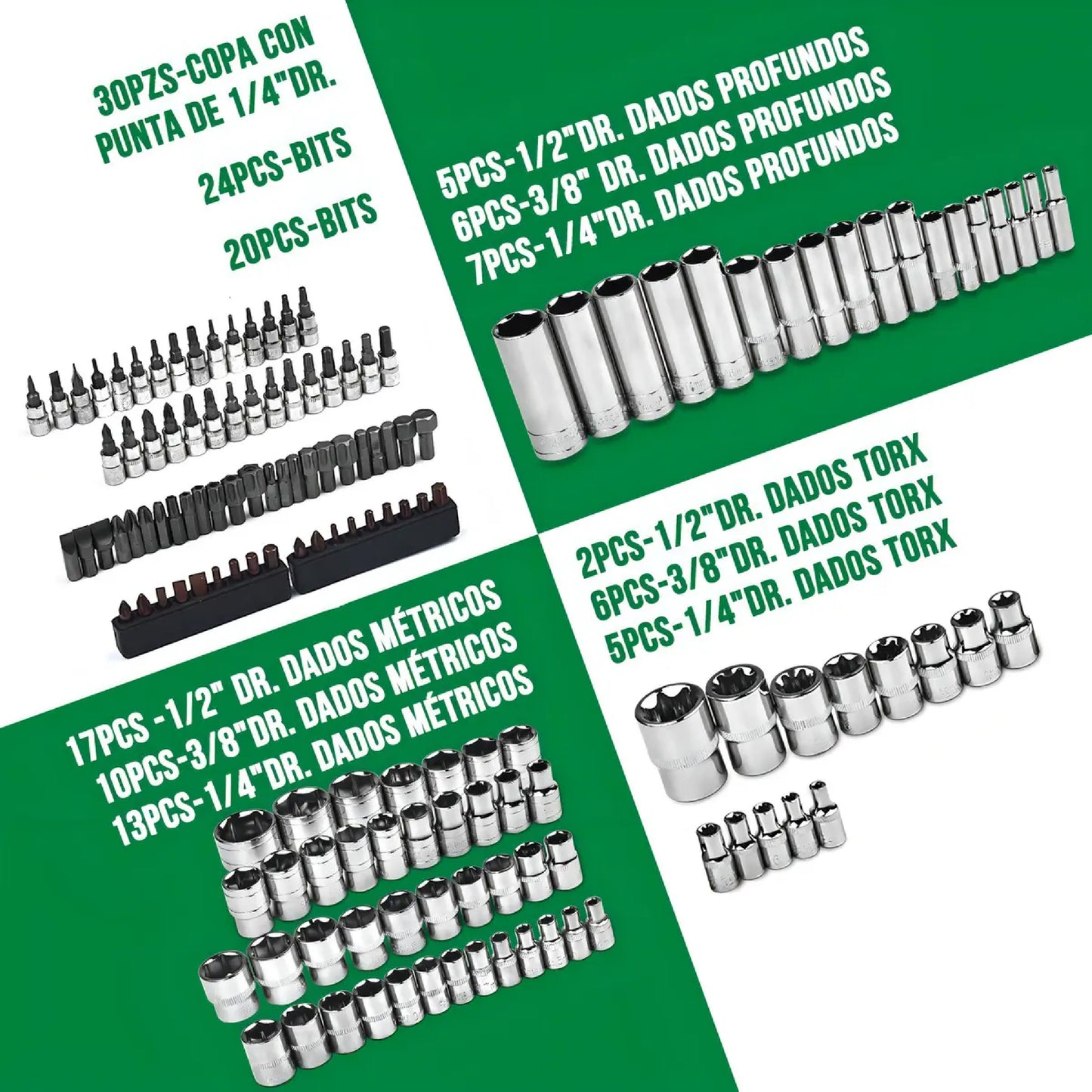 Kit de Dados 172 Piezas SHAWTY