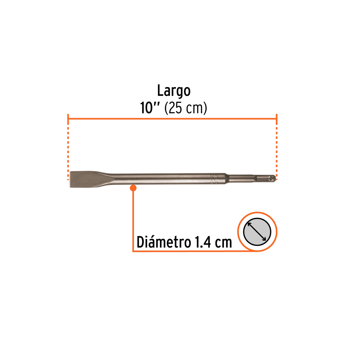 Cincel Plano Delgado SDS Plus 3/4" x 10" TRUPER