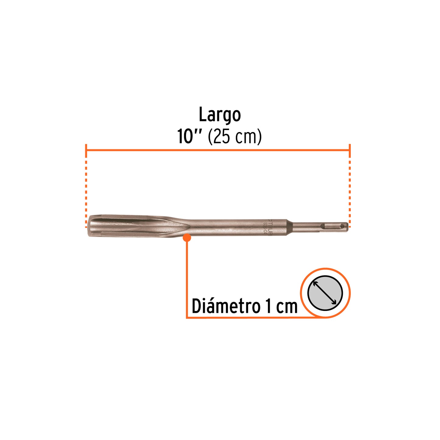 Cincel Hueco para Acanalado SDS Plus 3/4" x 10" TRUPER