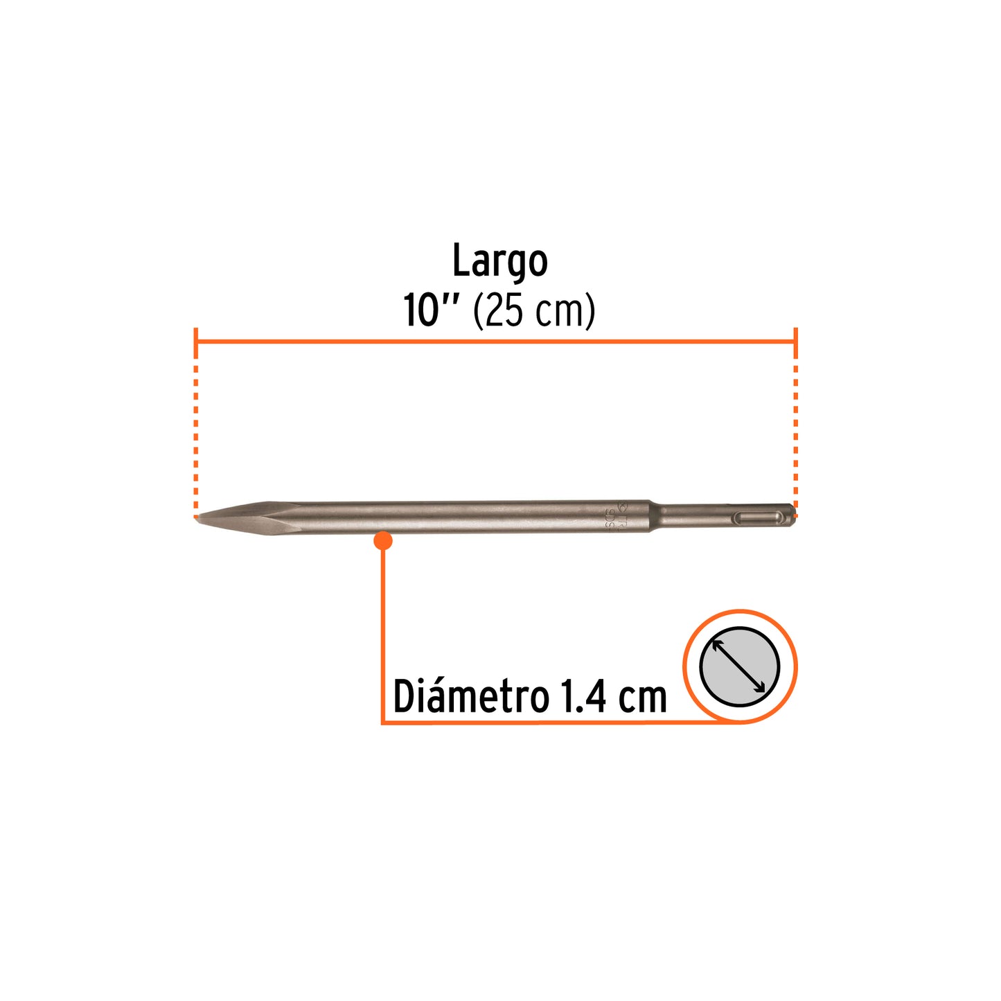 Cincel de Punta SDS Plus 10" TRUPER