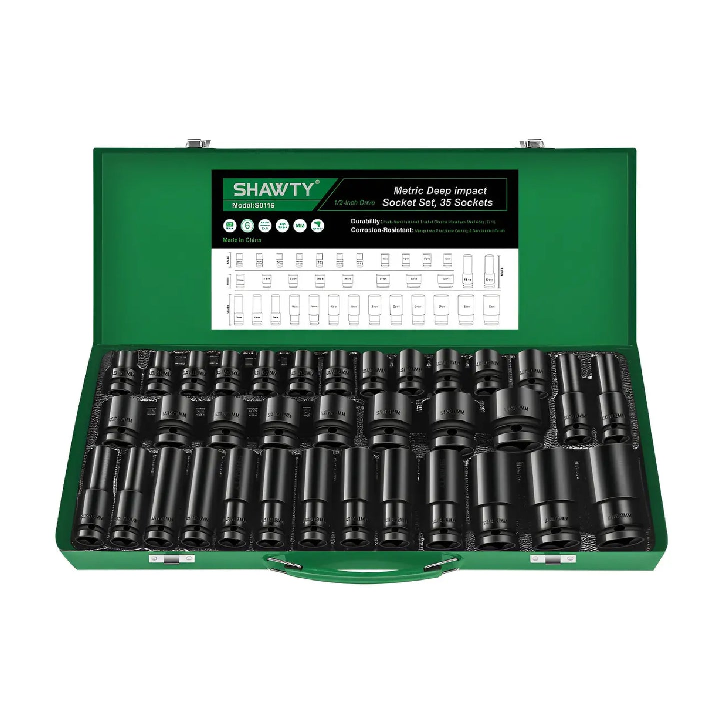 Kit de Dados de Impacto 35 Piezas 1/2" SHAWTY