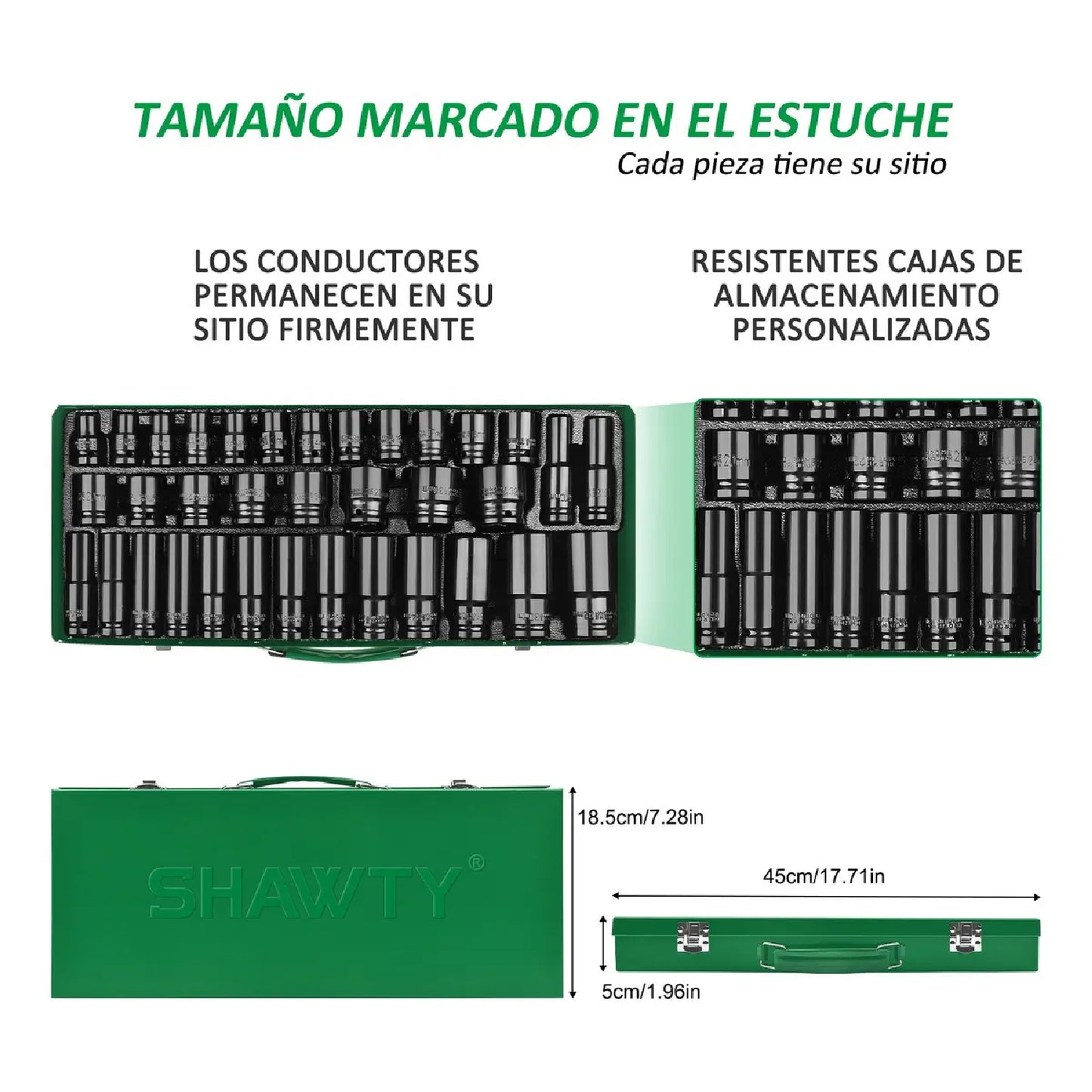 Kit de Dados de Impacto 35 Piezas 1/2" SHAWTY